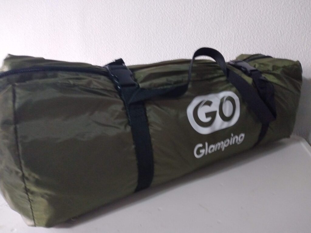 購入したGOglampingツーリングドームテントが届いたところの画像