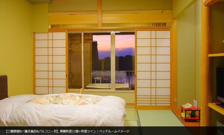 双子島荘の露天風呂付客室画像