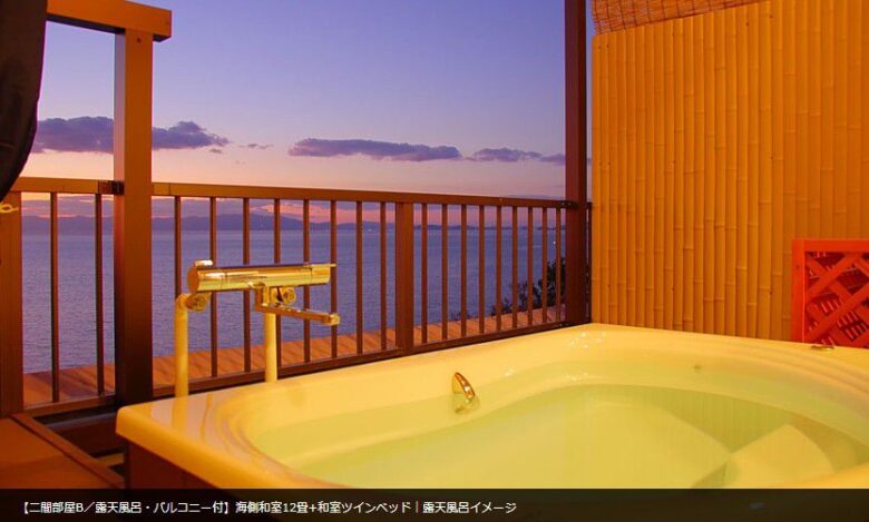 双子島荘の露天風呂付客室画像②