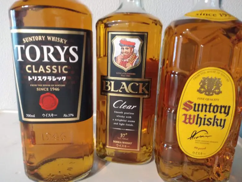 角瓶・トリス・ブラックニッカを飲み比べて違いを比較してみた