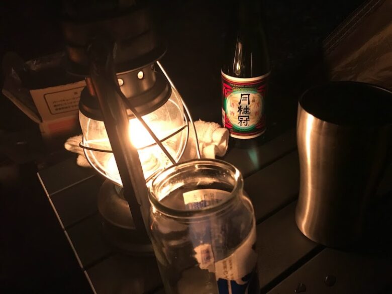 生石高原キャンプ場で飲んだ日本酒の画像
