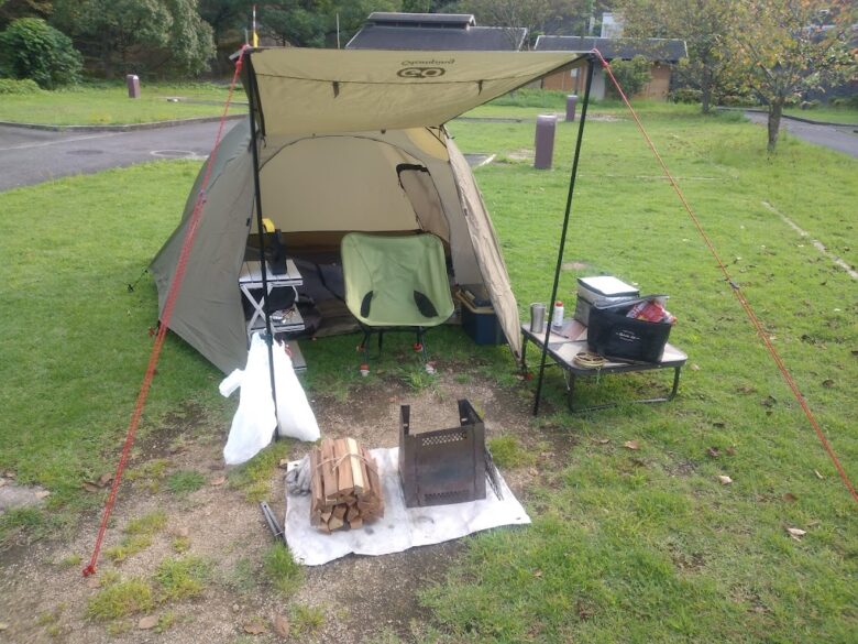 モンベル石鎚キャンプ場に張ったテント